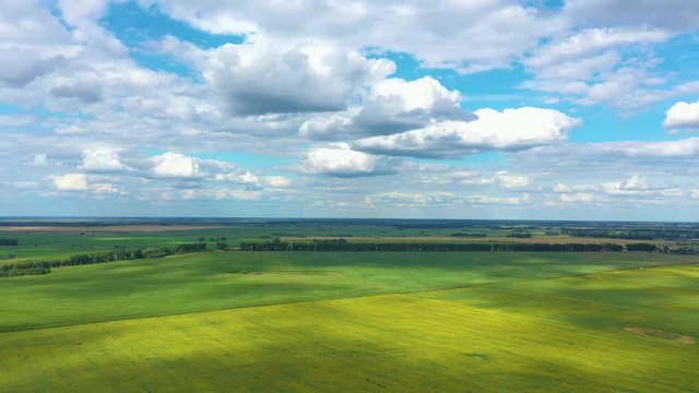 Aerial video area on agriculture and village