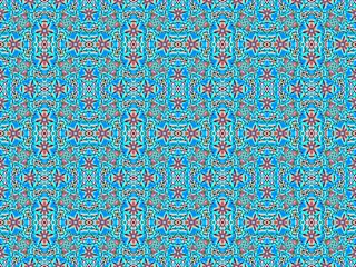 Seamless endless repeating multicolored bright ornament of different colors