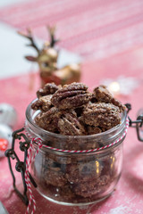 Candied pecan, almond and walnut with brown sugar and cinnamon
