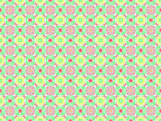 Seamless endless repeating multicolored bright ornament of different colors