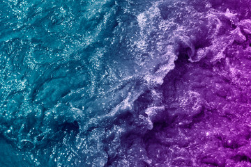 Abstract background sea wave surface with  filtered color on blue and purple, can using for background 