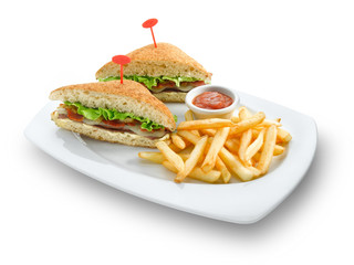 SANDWICH  VEGETAL CON PATATAS.  VEGETABLE SANDWICH WITH POTATOES