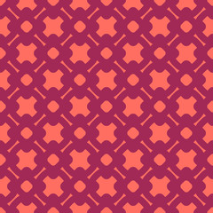 Fototapeta na wymiar Vector abstract geometric seamless pattern. Burgundy and coral color