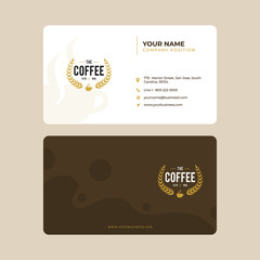 Simple and Modern Business Card Design in vector, Vintage Coffee Spot