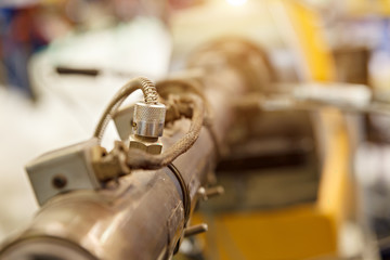 Thermocouple in heater, Heat measurement equipment.