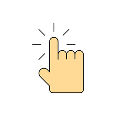 hand touch vector icon