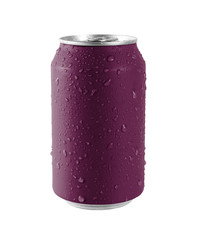 Aluminum can on a white background, Water drop on can. File contains with clipping path so easy to...