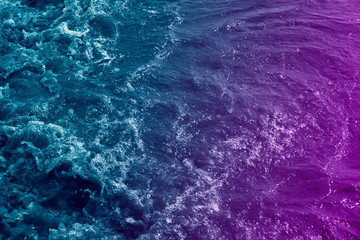 Abstract background sea wave surface with  filtered color on blue and purple, can using for background 