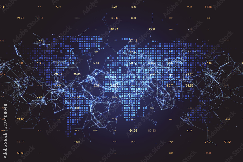 Aufkleber ai and network concept
