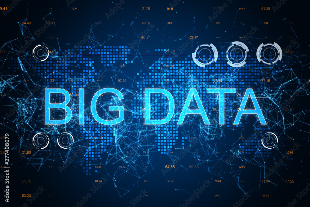 Poster big data background