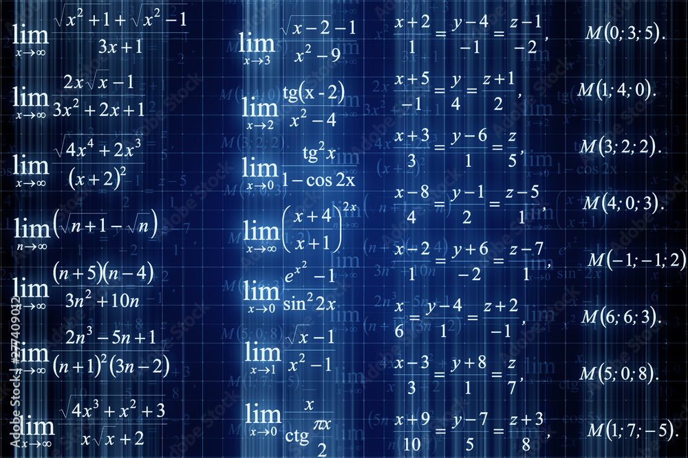 Poster creative mathematical formulas texture