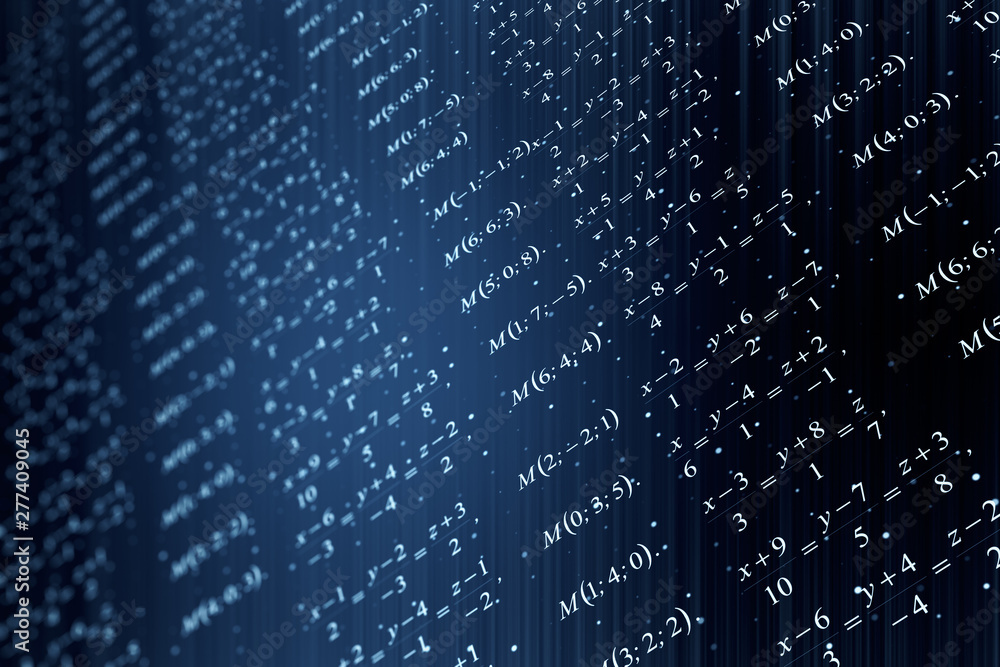 Poster Creative mathematical formulas backdrop