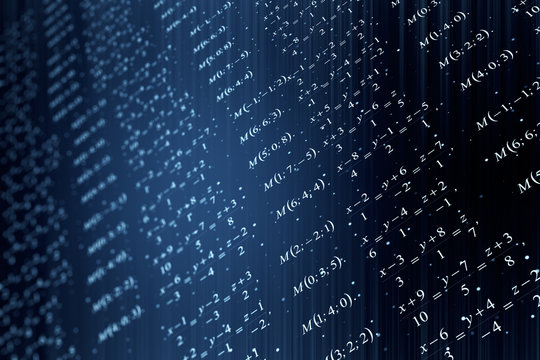 Creative mathematical formulas backdrop