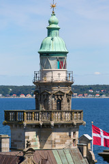 Fototapeta na wymiar Medieval Kronborg Castle on the Oresund Strait, Baltic Sea, Helsingor, Denmark
