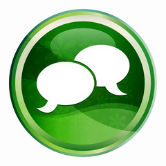 Chat icon Natural Green Round Button