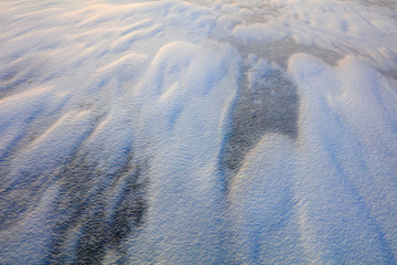 Snow background in nature