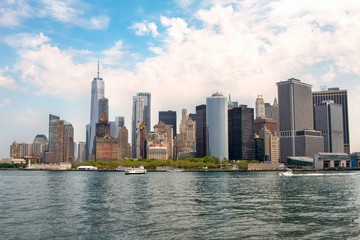 Fototapeta premium Widok na Manhattan z promu