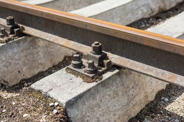 rail and fastening to the sleeper