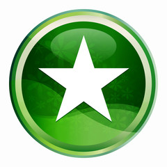 Star icon Natural Green Round Button