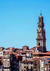 View towards Clerigos Tower, Porto, Portugal