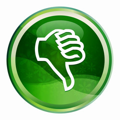 Thumbs down icon Natural Green Round Button