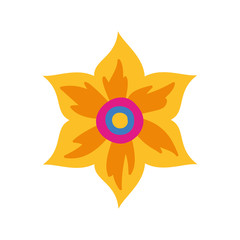 colorful flower of the india icon