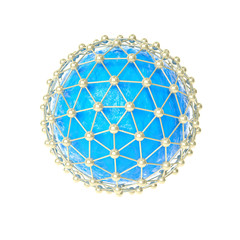 3d image of global internet concept. Model of global network, 3d illustration