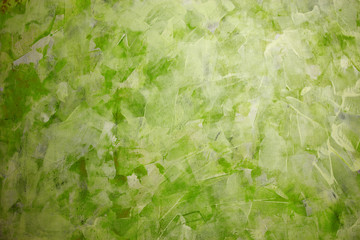 creative background, canvas painted in green