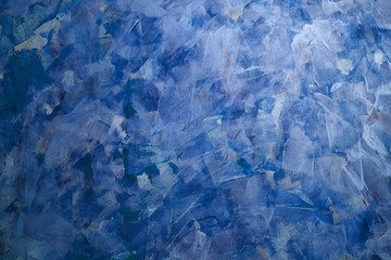 Obraz premium creative background, canvas painted in blue