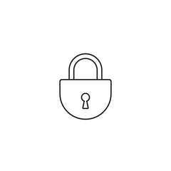 Lock Icon, Vector isolated flat design illustration
