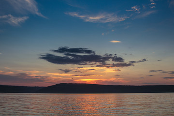 sunset over the sea