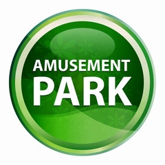 Amusement Park Natural Green Round Button