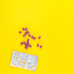 Nutritional supplement purple pills with blister