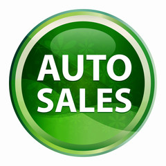 Auto Sales Natural Green Round Button