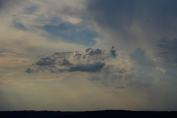 sunset over the lake
