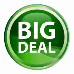 Big Deal Natural Green Round Button