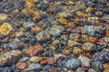 Colored Rocks Under Clear Water 1