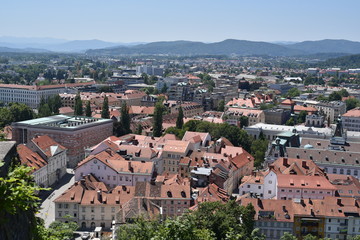 Fototapeta na wymiar View of centre of Ljubljana