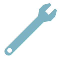 wrench equipment tool icon cartoon