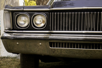 Detail of an old vintage car