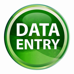 Data Entry Natural Green Round Button