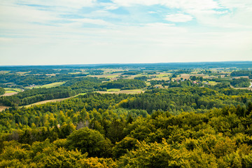 Rezerwat Przyrody Wieżyca kaszubski park krajobrazowy kaszuby widok las ostrzycki jezioro ostrzyckie  dolina pagórki © Dariusz