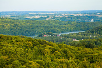 Rezerwat Przyrody Wieżyca kaszubski park krajobrazowy kaszuby widok las ostrzycki jezioro ostrzyckie  dolina pagórki © Dariusz