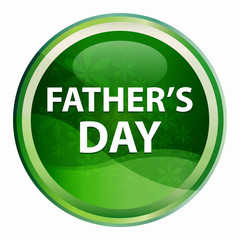 Father's Day Natural Green Round Button