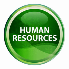 Human Resources Natural Green Round Button