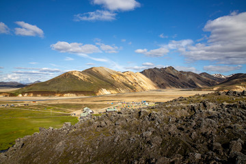 Landscape in highlands of Iceland, travel destination for travellers