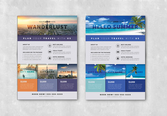 Flyer Layout with Colorful Elements