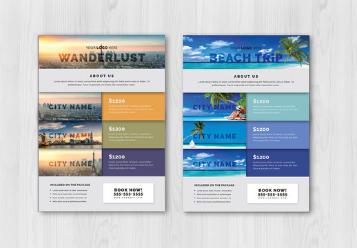 Flyer Layout with Colorful Elements