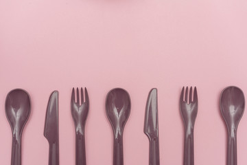 reusable plastic tableware. ecological safety. nature preservation.