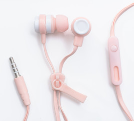 Pink zip earphones